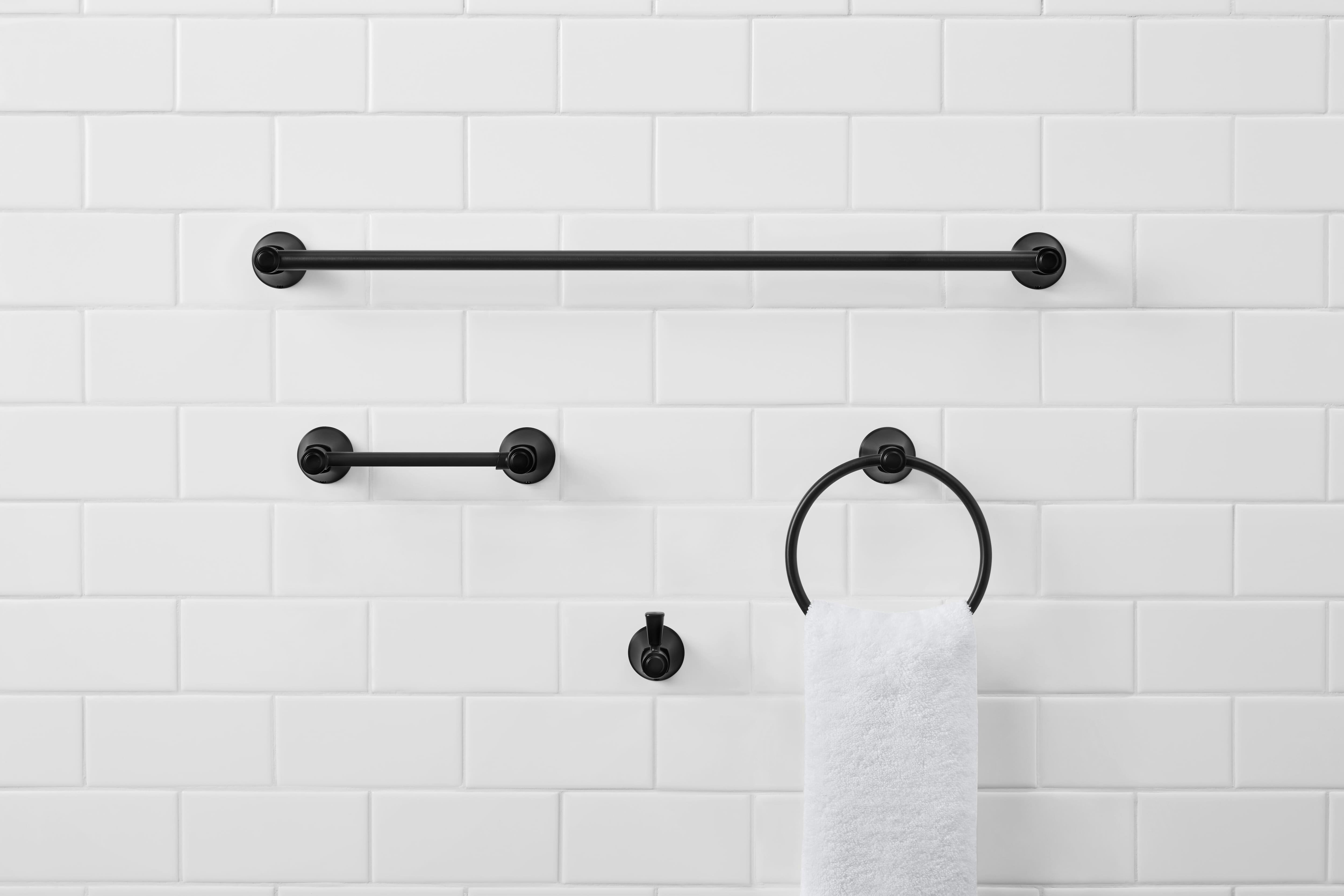Home depot bath accessories towel bars on sale